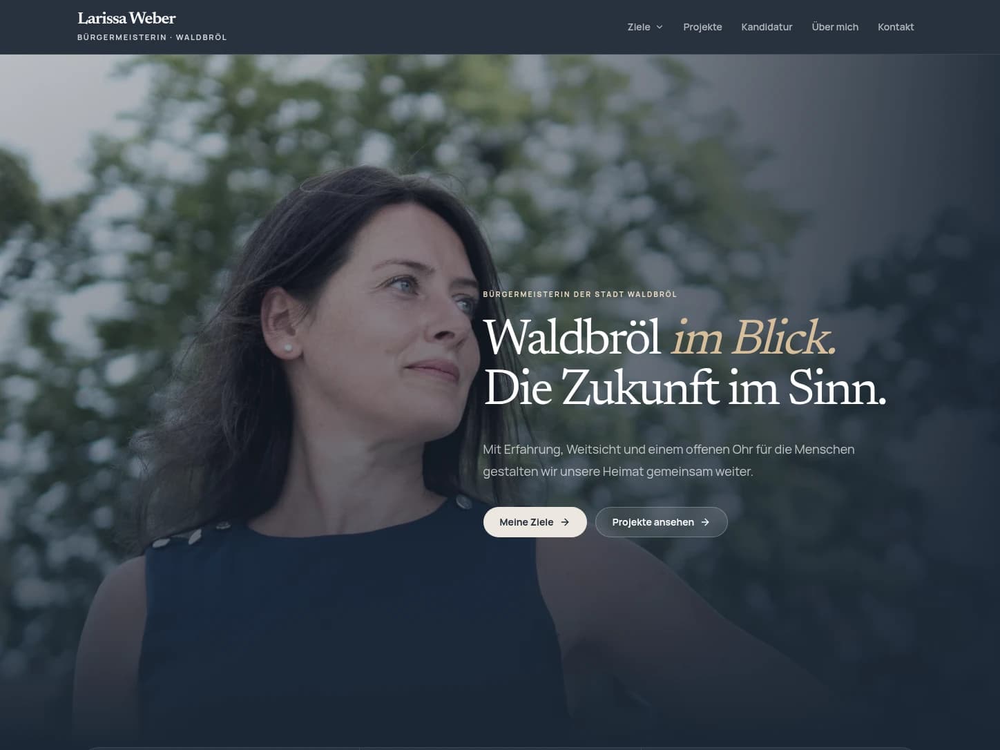 Larissa Weber Webauftritt – Ansicht 2