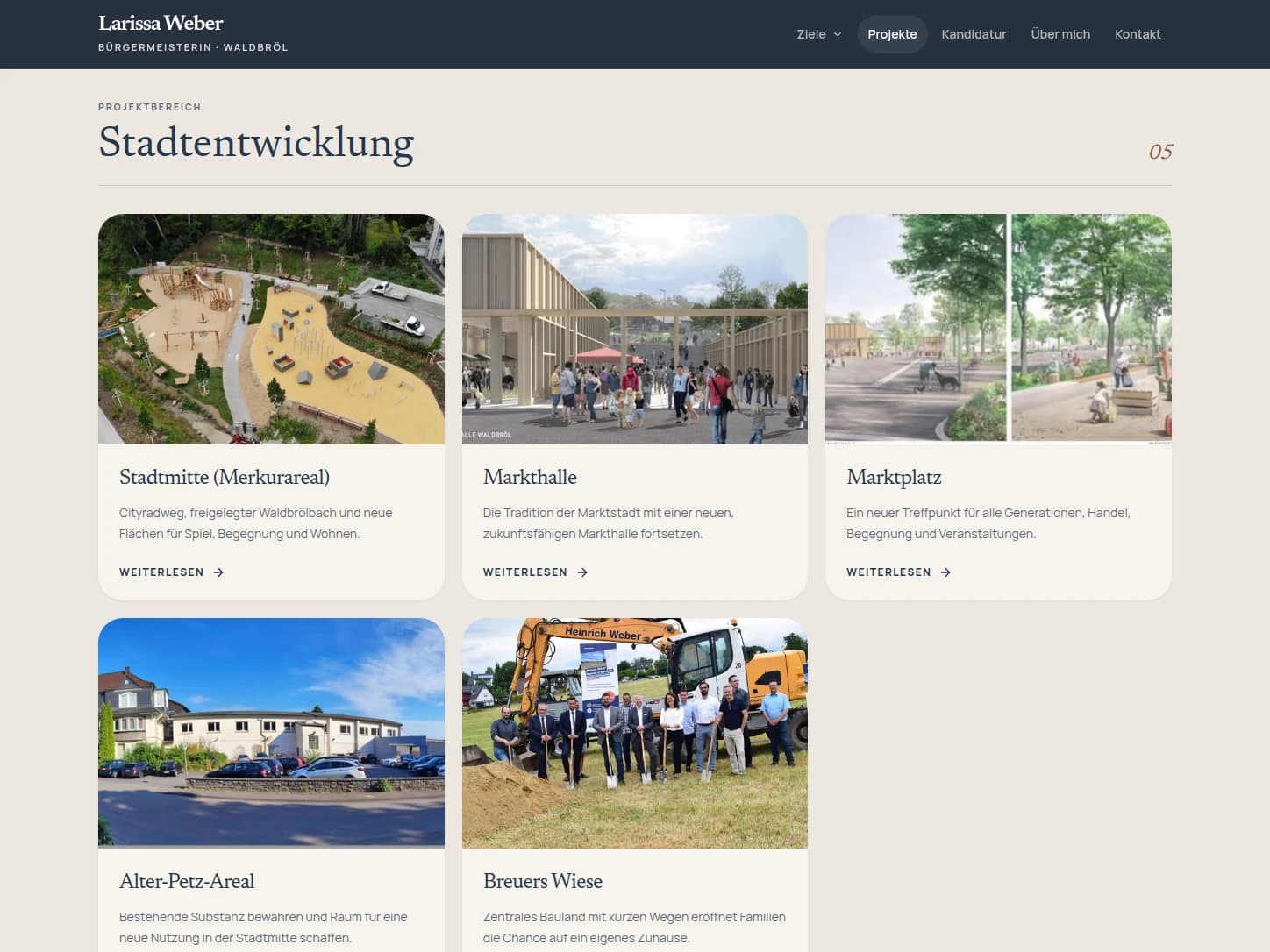 Larissa Weber Webauftritt – Ansicht 3