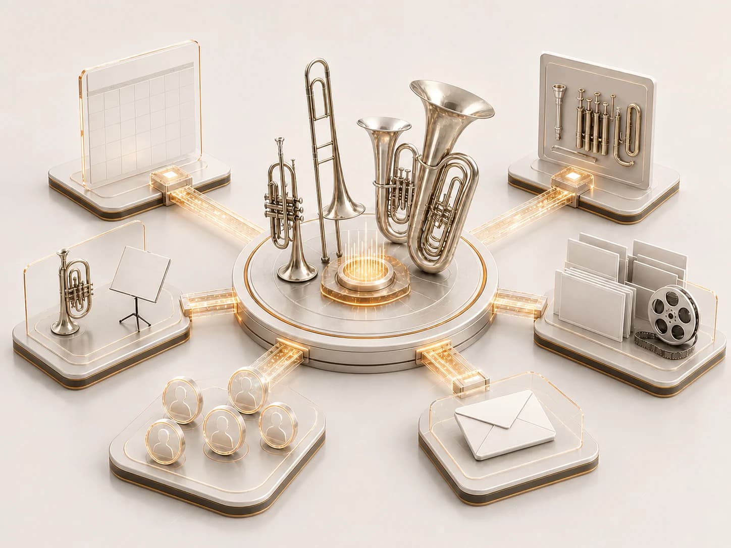 Poco Brass Community Website: Modern website for the Thierseifen brass choir with events, instrument guides, news and a media archive