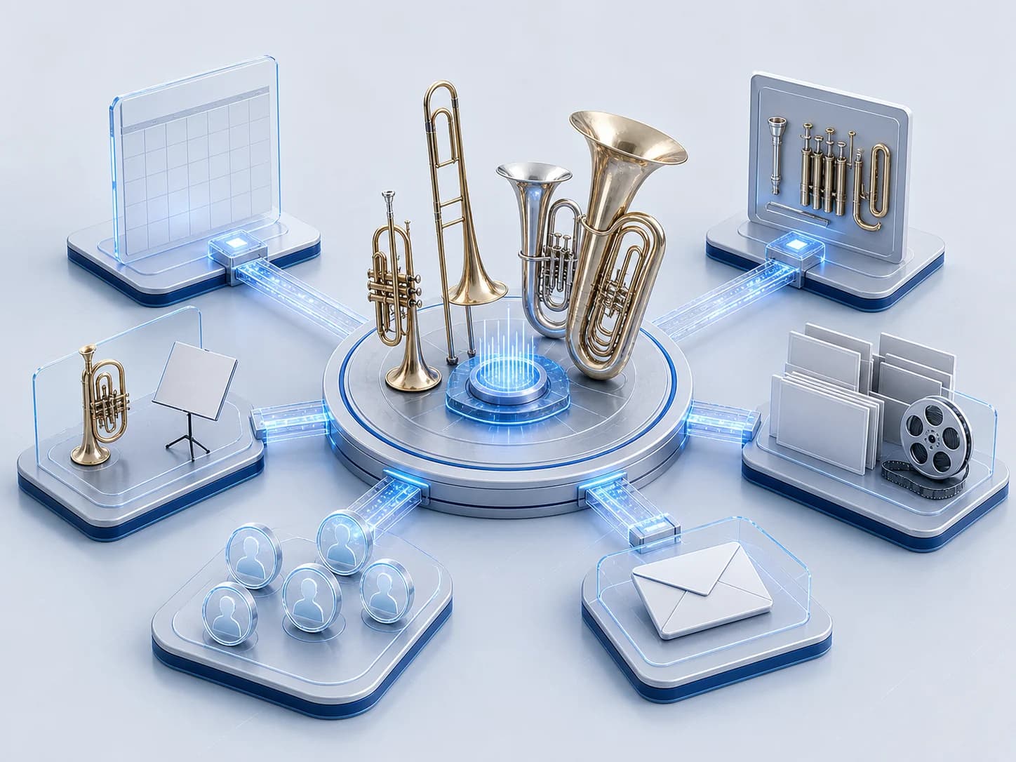 Poco Brass Community Website – Modern website for the Thierseifen brass choir with events, instrument guides, news and a media archive