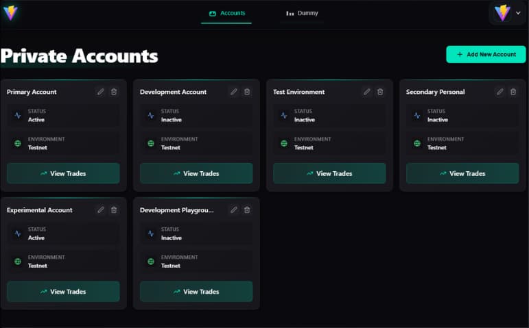 Trading Platform Frontend – View 2